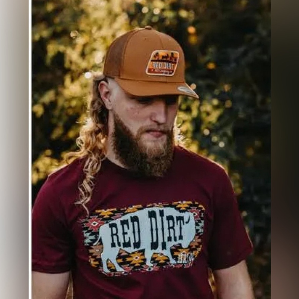 Red Dirt Hat Company Moose Crossing Caramel Mesh Patch Snapback Trucker